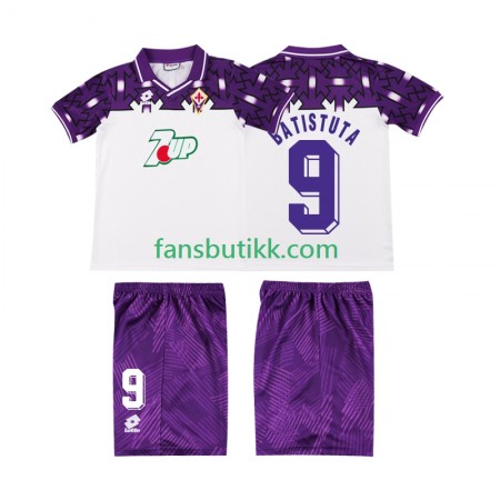 Fotballdrakt ACF Fiorentina BATISTUTA 9 1992 1993 Barn Retro Bortetrøye Kortermet